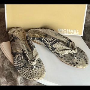 Michael by Michael Kors Dove Snakeskin Sandal